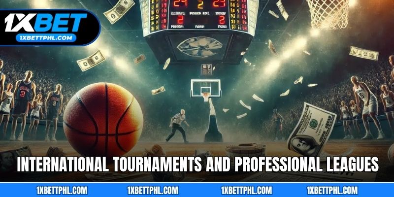 International tournaments and professional leagues at 1xbet basketball